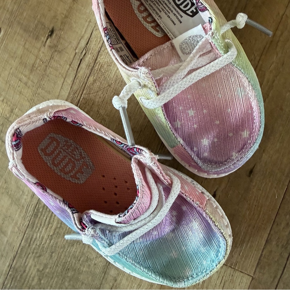 Hey Dude Wendy Toddler Sparkle Star Slip On Shoes